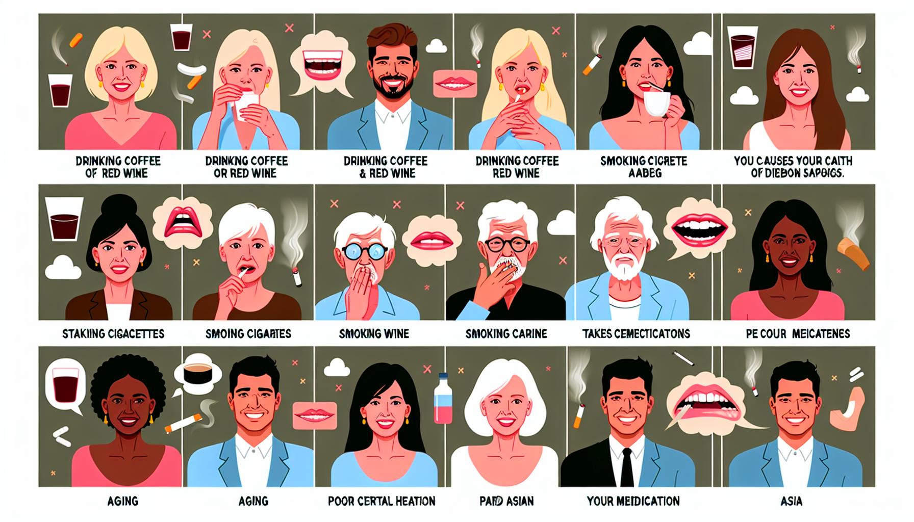 Jaké jsou příčiny zabarvení zubů