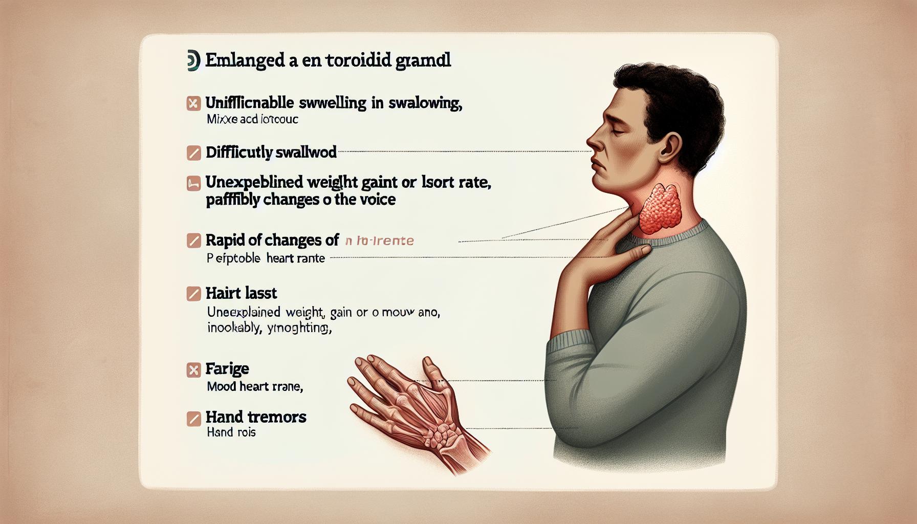 Jaké jsou příznaky zvětšené štítné žlázy