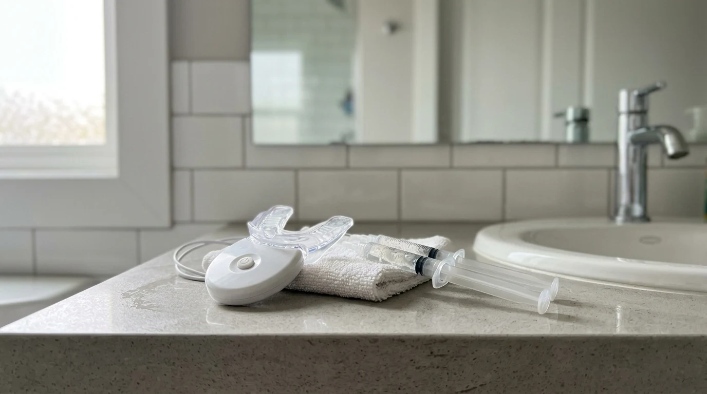 Optismile sada na bělení zubů s LED světlem a bělicím gelem